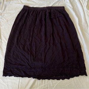 Carole Little Purple Embroidered Eyelet Detailed Long Skirt